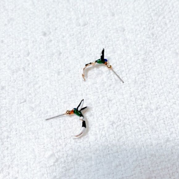 Bird stud earrings M200 - Picture 2 of 5
